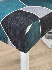 1入組幾何樣式有彈性椅子極簡風格滌綸防水餐廳椅套適用於家庭 - 彩色 - 查看 3