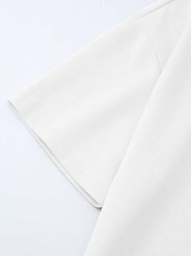 Claim Dot Heren Letter Patched Detail Drop Shoulder Oversized Tee - Wit - Bekijken 4