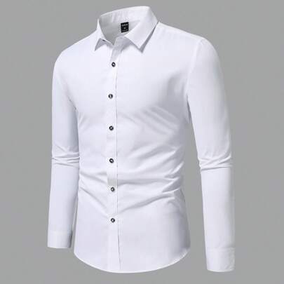 Camicia uomo con bottoni, camicie eleganti da uomo bianche, camicia elegante slim fit da uomo, camicie eleganti bianche e nere da uomo, camicia aderen