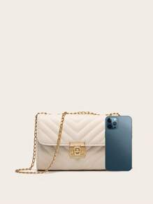 Leichte, gesteppte Business-Casual-Damen-Umhängetasche, modische Ketten-Clutch, Umhängetasche, quadratische Tasche für Teenager-Mädchen, Studenten, Anfänger und Angestellte, perfekt für Büro, Hochschule, Arbeit, Geschäft, Pendeln, Outdoor, Reisen, Ausflüge