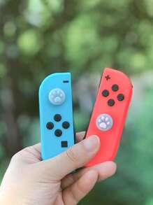 GeekShare 4 piezas Tapa de botón redondo garra de gato de silicona compatible con Nintendo Switch/Oled/Lite - Multicolor - Ver 3