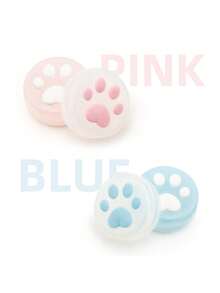 GeekShare 4 piezas Tapa de botón redondo garra de gato de silicona compatible con Nintendo Switch/Oled/Lite - Multicolor - Ver 4