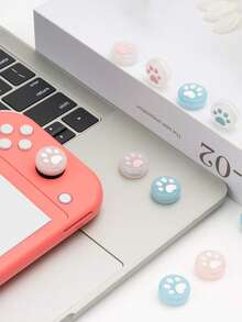 GeekShare 4 piezas Tapa de botón redondo garra de gato de silicona compatible con Nintendo Switch/Oled/Lite - Multicolor - Ver 8