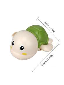 1pc Random Color Toy, Cute Cartoon Tortoise Design Bath Toy For Baby - Multicolor - View 2