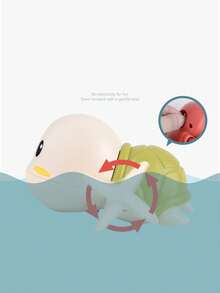 1pc Random Color Toy, Cute Cartoon Tortoise Design Bath Toy For Baby - Multicolor - View 4