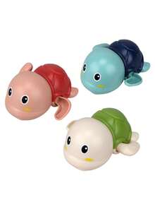 1pc Random Color Toy, Cute Cartoon Tortoise Design Bath Toy For Baby - Multicolor - View 6