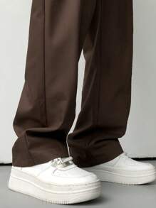 Claim Dot Quần Nam Dây kéo Túi màu trơn Giải trí - màu nâu - Xem 4