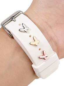 chiếc trang trí hình con bướm bằng thép không gỉ trang trí dây đeo đồng hồ phổ thông - Nhiều màu - Xem 6