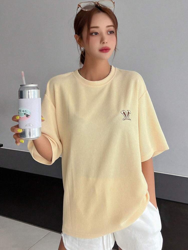 Letter Graphic Drop Shoulder Tee