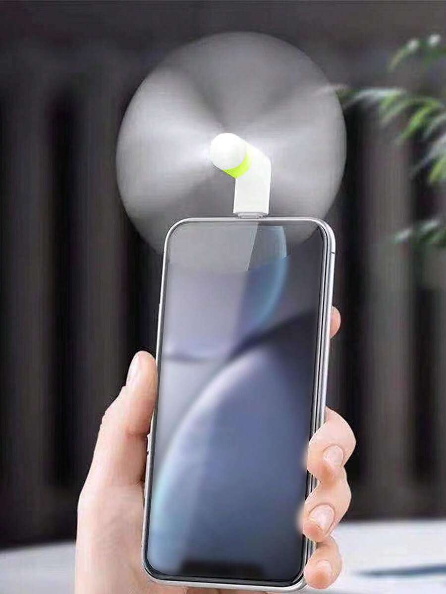 1入組Type-C端口迷你手機風扇 - 白色 - 查看 1