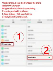 1入組Type-C端口迷你手機風扇 - 白色 - 查看 3