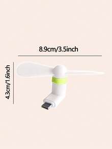 1入組Type-C端口迷你手機風扇 - 白色 - 查看 5