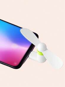 1入組Type-C端口迷你手機風扇 - 白色 - 查看 6