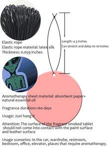 1pc Heart Design Paper Car Hanging Air Freshener - Coral Pink - View 3