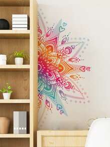 1 件 PVC 墙贴，曼陀罗图案墙贴，用于家庭墙壁装饰，贴纸，墙贴，乙烯基贴花，用于家庭装饰，春季装饰品让您的家焕然一新，Rama 装饰贴纸 - 彩色 - 查看 2