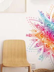 1 件 PVC 墙贴，曼陀罗图案墙贴，用于家庭墙壁装饰，贴纸，墙贴，乙烯基贴花，用于家庭装饰，春季装饰品让您的家焕然一新，Rama 装饰贴纸 - 彩色 - 查看 4