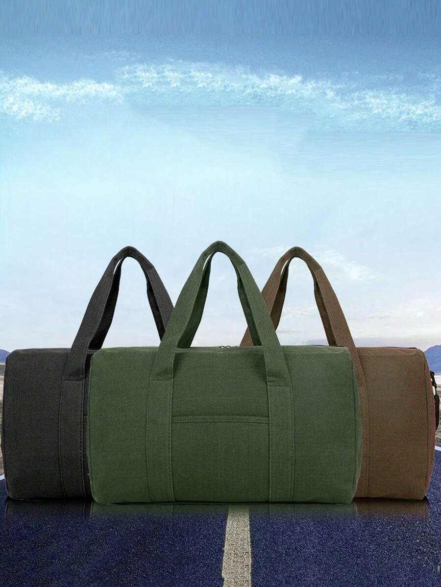 Bolso de lona minimalista de gran capacidad - Verde - Ver 1