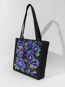 中等購物袋花卉刺繡度假 - 彩色 - 查看 2