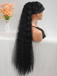 Curly Black 16-34 Inch Ponytail Synthetic Hair Extension For Women - Black - View 3