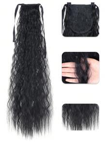 Curly Black 16-34 Inch Ponytail Synthetic Hair Extension For Women - Black - View 5