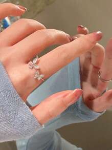 Vòng bít trang trí hình bướm - Bạc - Xem 2