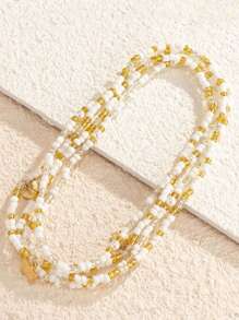 2 Stücke/Set Taillen-Kette mit Fashion Plastik Schmetterling & Perle Dekor, Für Frauen Für Tägliche Dekoration