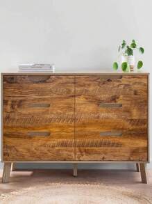 1roll PVC Wall Paper, Modern Wooden Pattern Wall Adhesive Roll For Home - Bronze - View 4