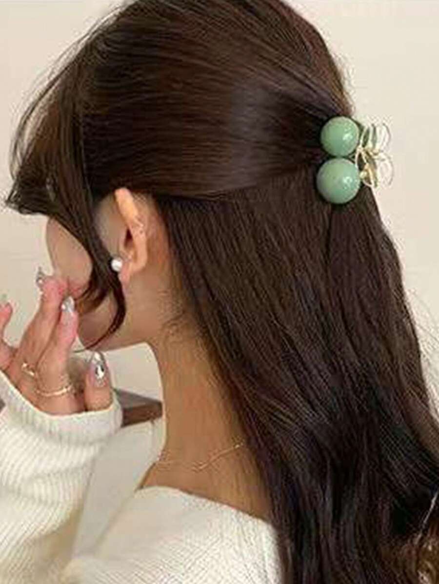 1入組女士球形設計時尚小毛爪適合日常生活