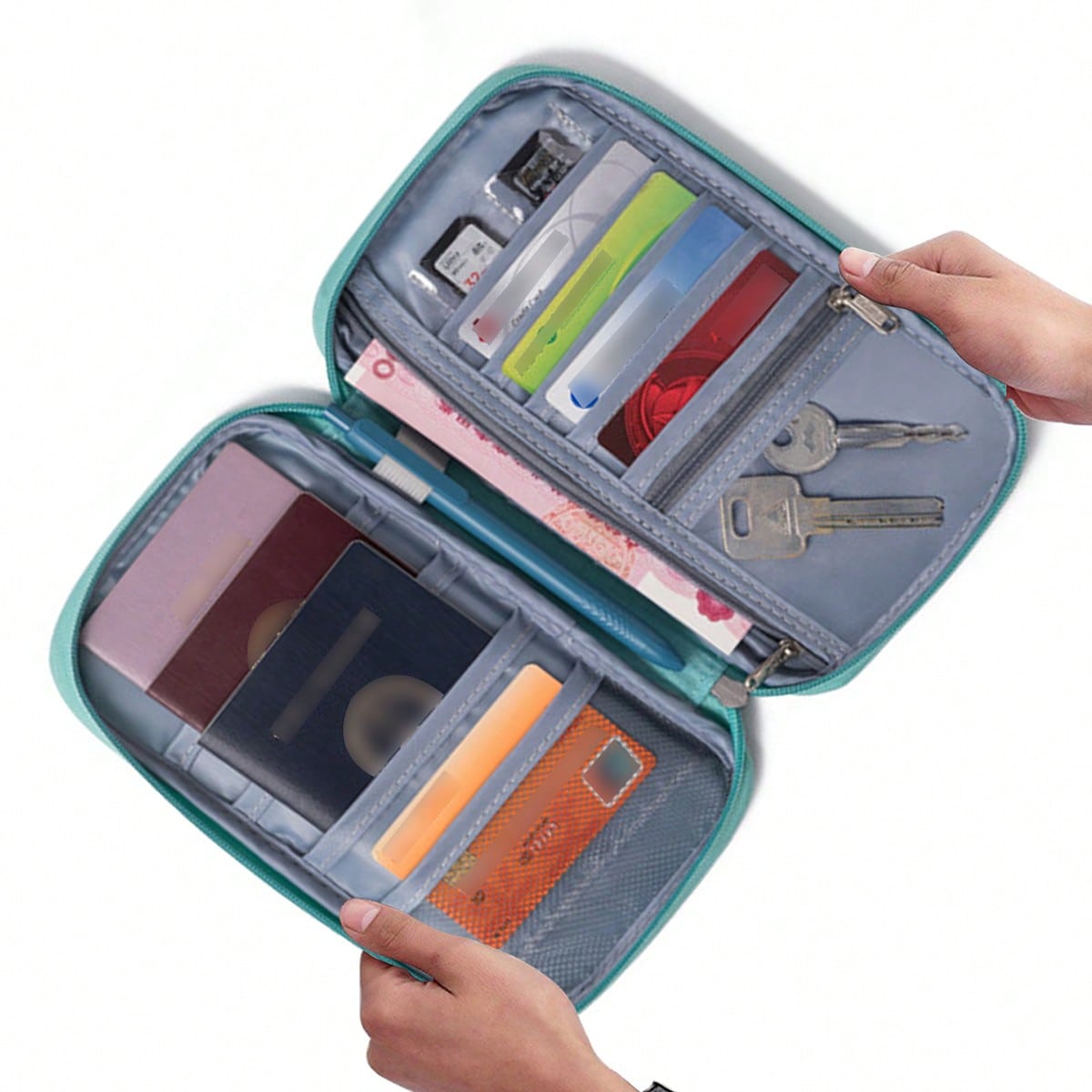 Waterproof Passport Holder, Multi-Function Card Wallet, Travel Document Organizer, Portable Travel Pouch, File Organizer Bag, Travel Accessories, Travel Wallet, Passport Holder, Passport Wallet, Beach Holiday Bag, Summer Christmas Holiday