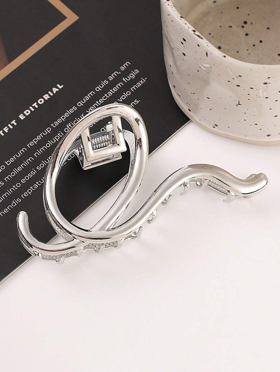 cái Vuốt tóc có cấu trúc thời trang dành cho nữ để trang trí tóc - Bạc - Xem 1