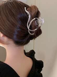 cái Vuốt tóc có cấu trúc thời trang dành cho nữ để trang trí tóc - Bạc - Xem 2