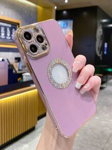 水鑽裝飾手機殼 - 紫色 - 查看 1