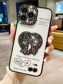 Vỏ điện thoại trang trí nơ - màu đen - Xem 1