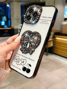 Vỏ điện thoại trang trí nơ - màu đen - Xem 4