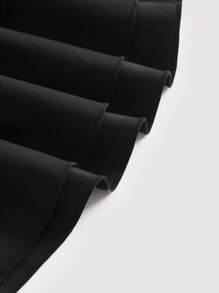 SHEIN MOD 前蝴蝶結多層荷葉邊半身裙 - 黑色 - 查看 3