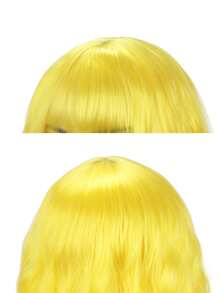卷黃色14英寸短人造假髮適合女士 - 黃色 - 查看 6