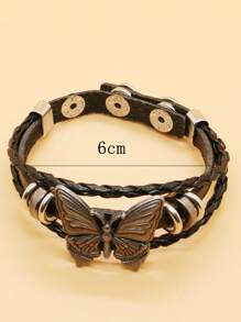 Pulsera trenzada con diseño de mariposa