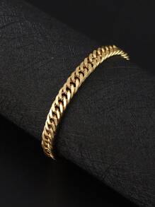 簡約鍊式手鍊，適合日常裝飾，打造時尚外觀 - 金黃色 - 查看 3