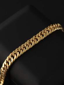 簡約鍊式手鍊，適合日常裝飾，打造時尚外觀 - 金黃色 - 查看 5