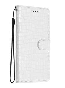 Ốp điện thoại PU dập nổi cá sấu - trắng - Xem 1