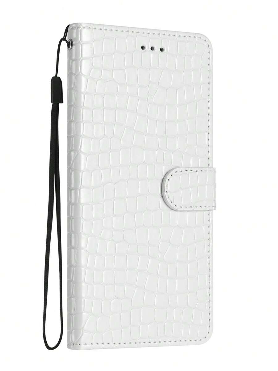 Ốp điện thoại PU dập nổi cá sấu - trắng - Xem 1