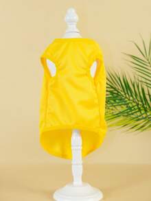 1入組字母圖案寵物背心適用於狗狗和貓適合夏天 - 黃色 - 查看 4