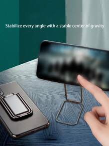 Giá đỡ vòng kim loại có thể gập lại & xoay được trên ô tô có lực hút từ tính - màu đen - Xem 2