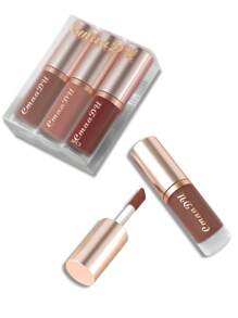 啞光唇膏3入組天鵝絨唇彩易於塗抹 - 彩色 - 查看 4