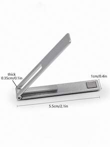 1pc Zinc Alloy Foldable Desktop Phone Holder - Silver - View 4