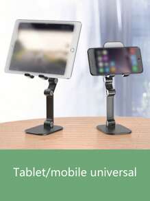 桌面手机支架，可调节高度可折叠安装支架，便携式智能手机直播支架，1 件兼容 、Android 手机，生日、家庭、朋友手机支架礼物，手机配件 - 黑色 - 查看 2