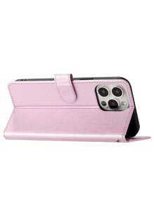 素色PU皮革手機外殼 - 淡紫色 - 查看 2