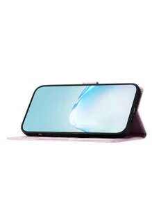 素色PU皮革手機外殼 - 淡紫色 - 查看 3