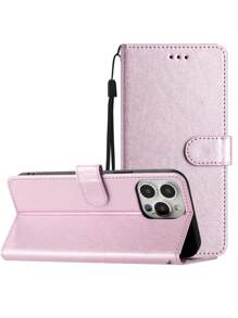 素色PU皮革手機外殼 - 淡紫色 - 查看 4