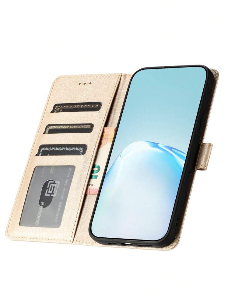 Solid PU Phone Case - Champagne - View 5